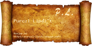 Purczl Lipót névjegykártya